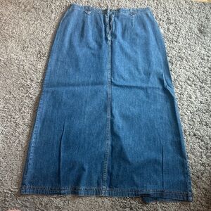 VINTAGE LAURA ASHLEY MIDI DENIM SKIRT